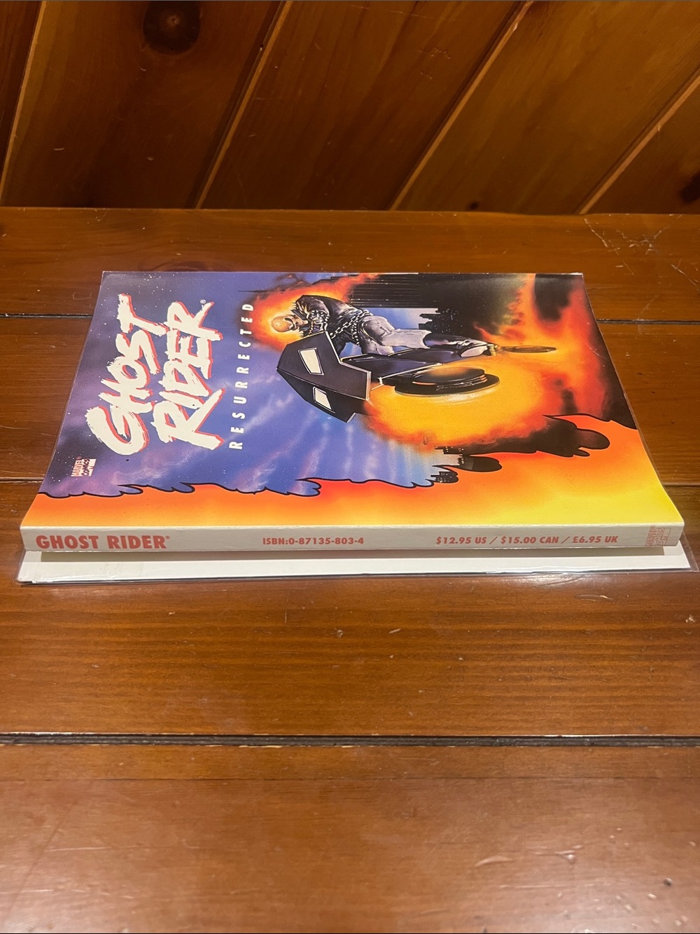 Marvel Ghost Rider Book Cover - Orange, Black, Purple
